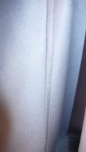 Load image into Gallery viewer, Gorgeous PALE Lavender/ Lilac Light Blue Cashmere Cape with Fox Fur Trim
