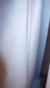 Gorgeous PALE Lavender/ Lilac Light Blue Cashmere Cape with Fox Fur Trim