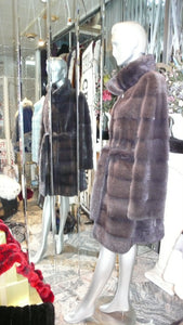 Graphite Silver Grey MINK FUR Stroller with Belt BIG SALE!!!!!