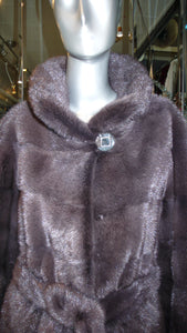 Graphite Silver Grey MINK FUR Stroller with Belt BIG SALE!!!!!
