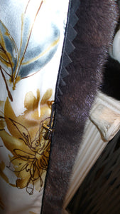 Graphite Silver Grey MINK FUR Stroller with Belt BIG SALE!!!!!