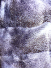 Load image into Gallery viewer, Modern Two-Tone Mink Fur Jacket with Full Fox Fur Trim Hood Dark Lavender
