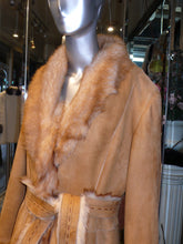 Load image into Gallery viewer, Warm Genuine Shearling Fur Coat Rust Tan ITALY--Shasa Designer
