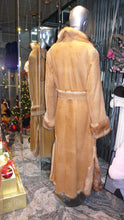 Load image into Gallery viewer, Warm Genuine Shearling Fur Coat Rust Tan ITALY--Shasa Designer
