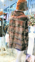 Load image into Gallery viewer, Mink Vest Fur Vest with Capped Shoulder Line Two Tone Dark Graphite Lavender Made in USA
