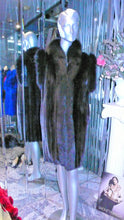 Load image into Gallery viewer, Ranch Mink Fur Long Vest with Black Fox Fur Tuxedo and Trim
