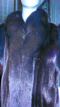 Load image into Gallery viewer, Ranch Mink Fur Long Vest with Black Fox Fur Tuxedo and Trim

