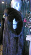 Load image into Gallery viewer, Ranch Mink Fur Long Vest with Black Fox Fur Tuxedo and Trim

