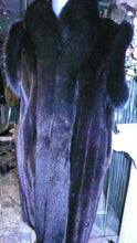 Load image into Gallery viewer, Ranch Mink Fur Long Vest with Black Fox Fur Tuxedo and Trim
